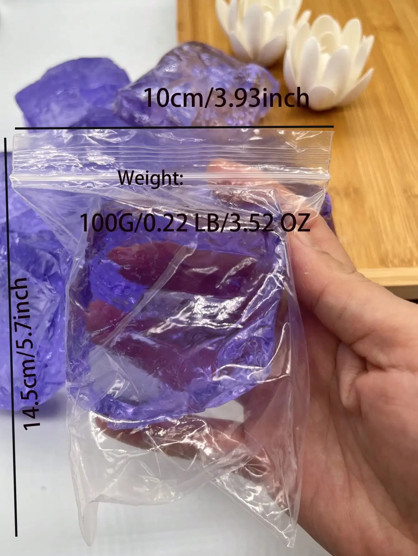 Cire de gelée transparente et colorée de 100 g - Fabrication de bougies, cire de gel pour bougies pa