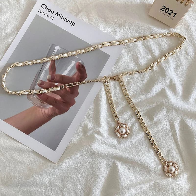 Ceintures en chaîne pour femmes, Style Punk, robe en métal, décoration dorée, chaîne de taille pour 