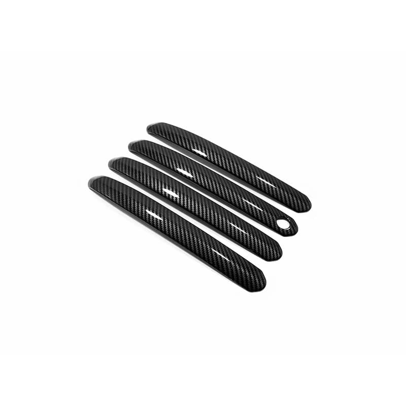 Couvercle de poignée de porte latérale de voiture en carbone ABS, cadre décoratif, garniture de pann