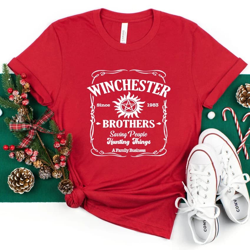 T-shirt inspiré de la série télévisée Winchester Brothers, chemise naturelle, chemises esthétiques v