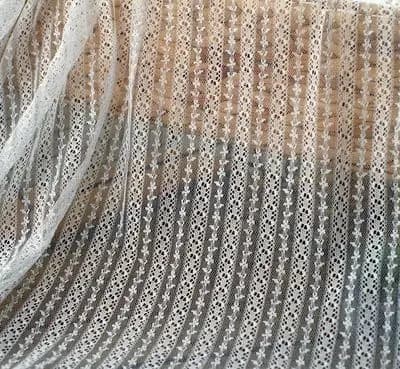 Jupe en maille en dentelle verticale, tissu pour vêtements faits à la main, textile de maison, ridea
