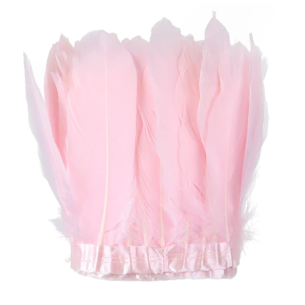 Plumes d'oie naturelles, 1 mètre, garnitures à franges, 15-20cm, Plumes d'oie, décor de vêtements, b
