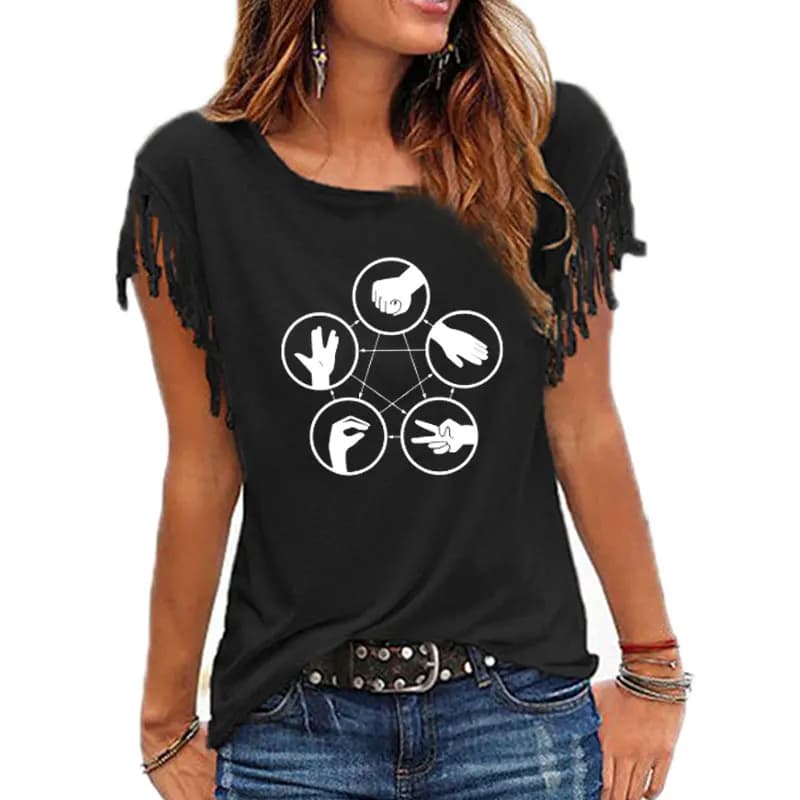 La théorie du Big Bang femmes t-shirt Sheldon Mora jeu de devinettes hauts à manches courtes coton S