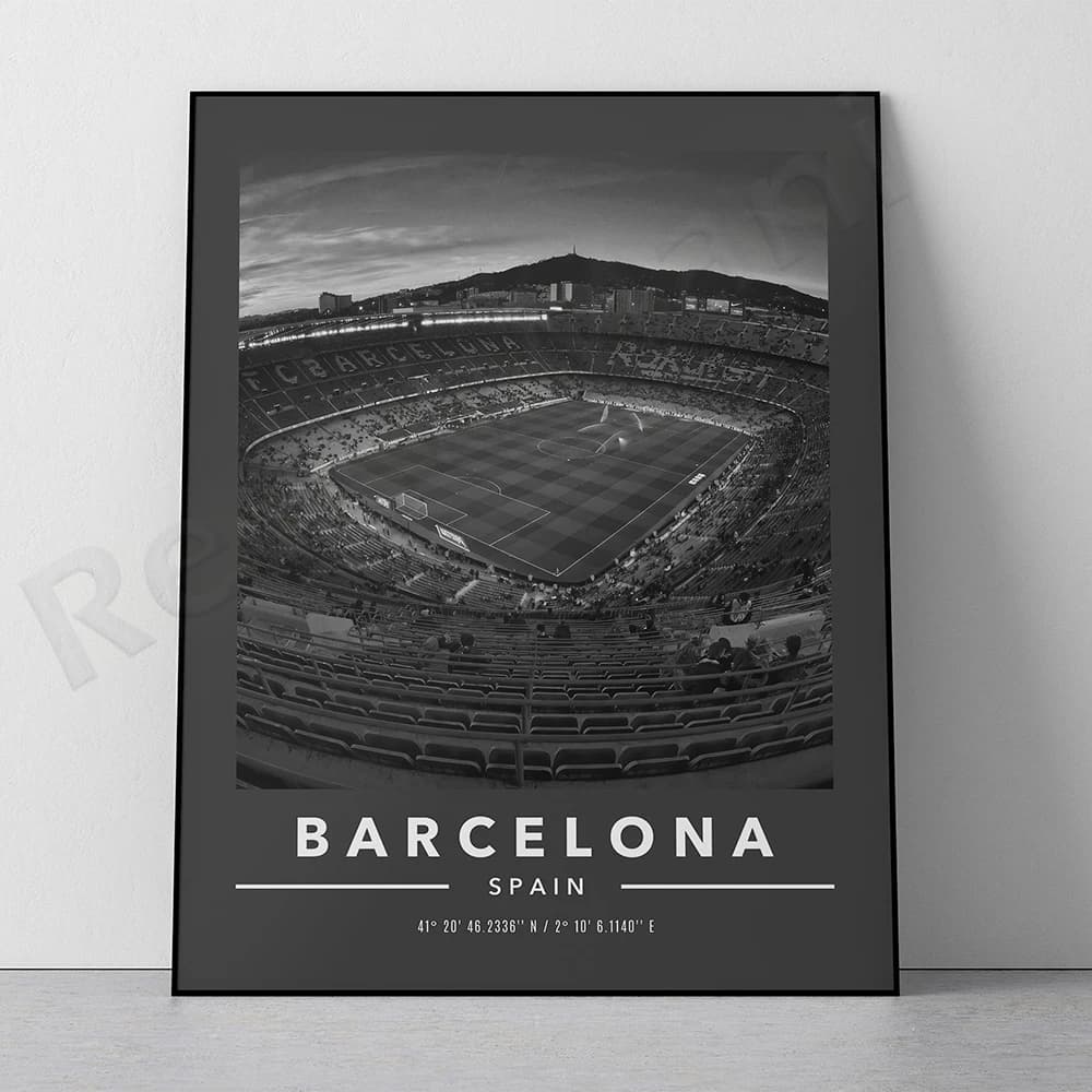 Barcelone City and Coordinates Print, Barcelona Art Print, Barcelona WallArt, Barcelona Travel Print