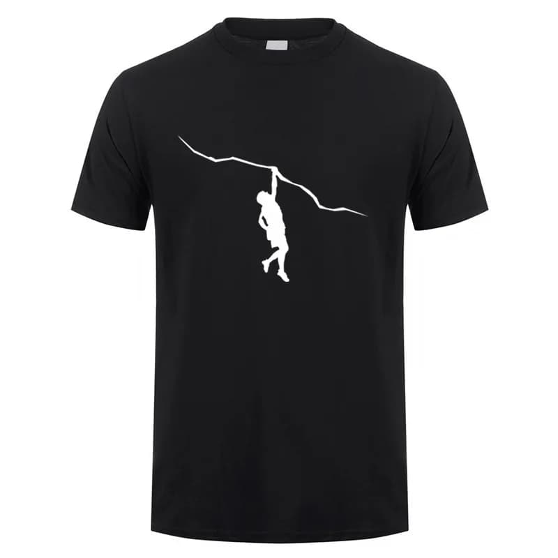 T-shirt d'escalade drôle pour hommes, en coton, à manches courtes, pour escalade de montagne, cadeau