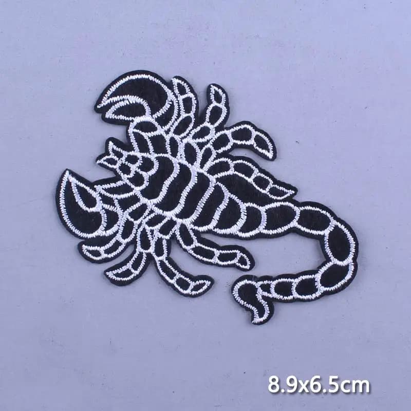 Cobra Kai patchs sur vêtements fleur Patch Punk Biker patchs brodés pour vêtements fer sur patchs po