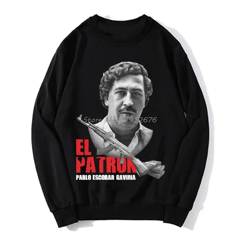 Sweats à capuche à col rond pour hommes, pull Smile, sweat-shirt, équipement El Patron, Kult Crime L