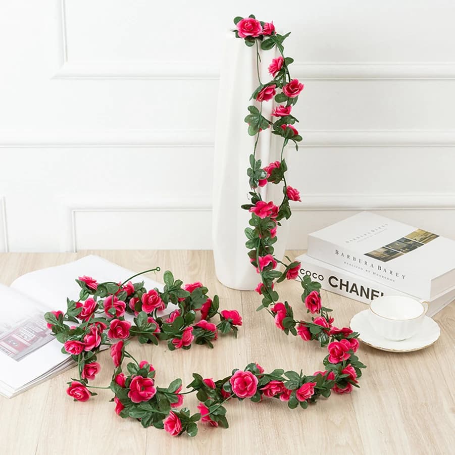 Roses artificielles de 250CM, pour mariage, décoration de salle de maison, arc de jardin de printemp