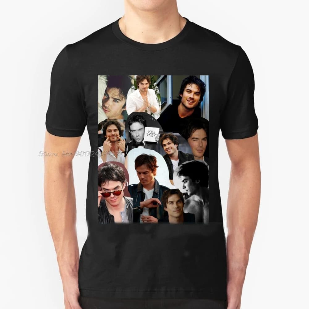 Ian Somerhalder conception personnalisée impression pour hommes femmes coton t-shirt t-shirts Ian So
