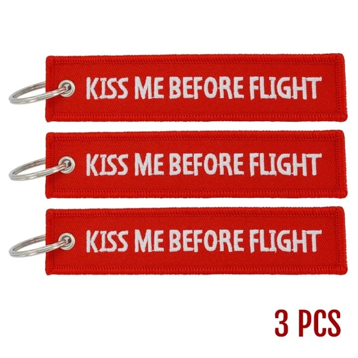Porte-clés à la mode avec broderie de bijoux pour pilote, cadeau d'aviation, 3 pièces/lot