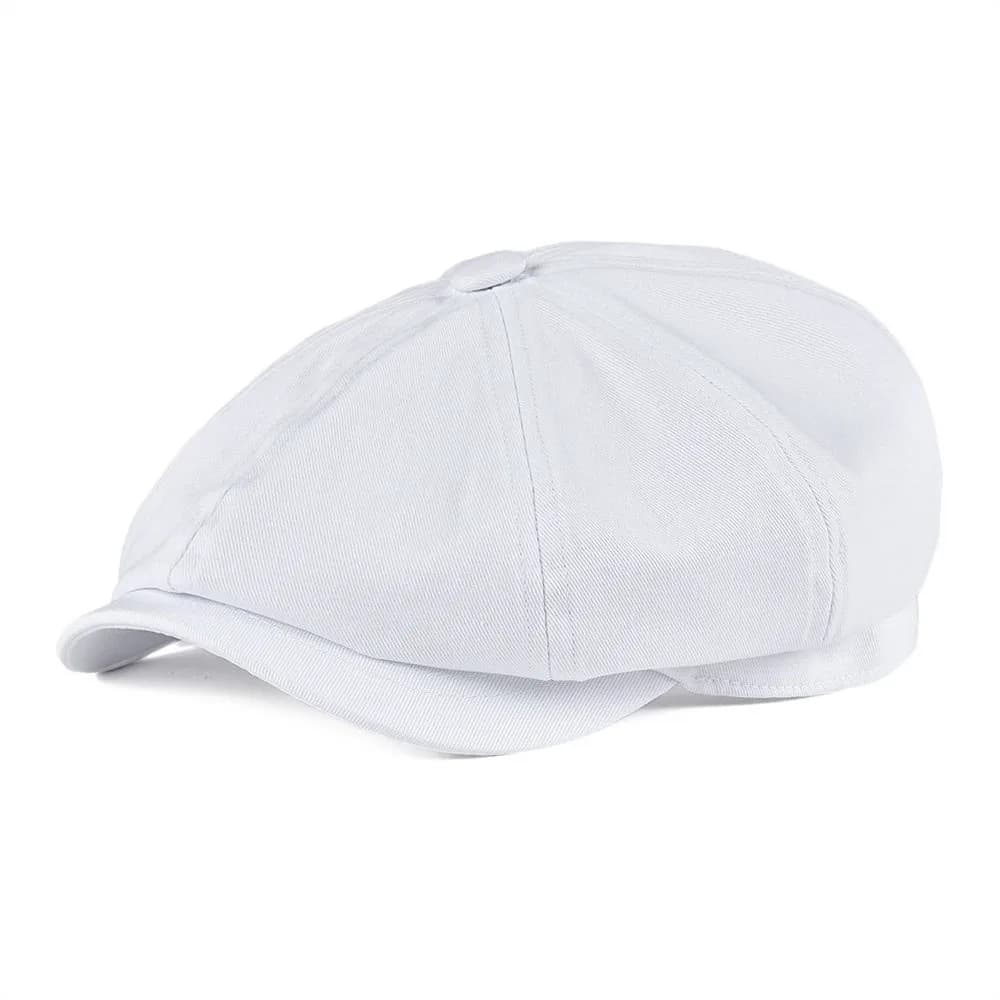 BOTVELA casquette gavroche hommes blanc sergé coton chapeau femmes boulanger garçon casquettes rétro