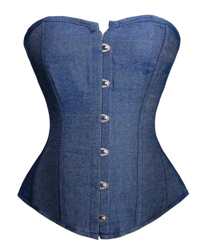 Caudatus nouvelle mode sexy denim corset style vintage victorien bustier sans bretelles corset overb