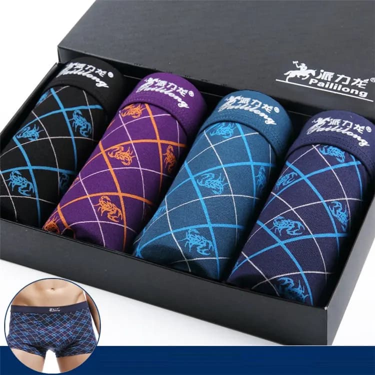Lot de 4 boxers souples pour hommes, caleçons, callogging, tailles L à 6XL