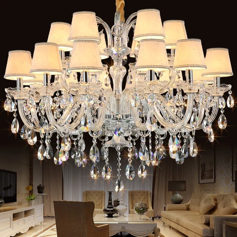 Plafonnier LED en cristal K9, design moderne luxueux, éclairage d'intérieur, luminaire décoratif de 
