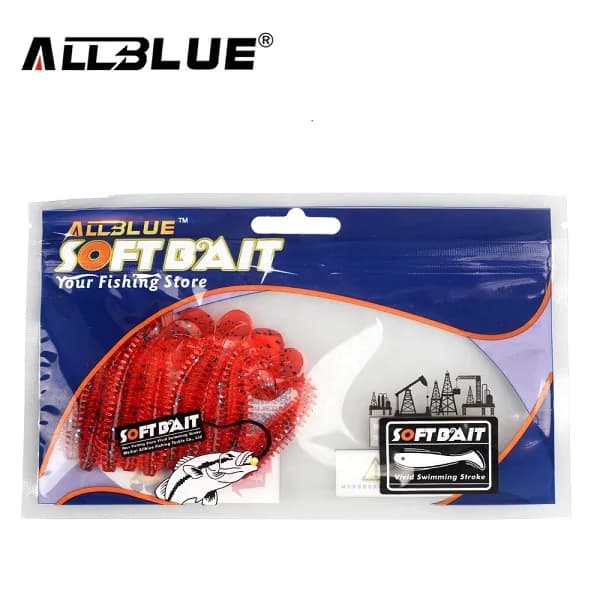 ALLBLUE 2017 60mm/1.2g Leurres souples vifs 10 pièces/lot Appâts artificiels Swimbait Ver de pêche M