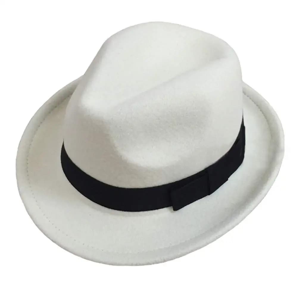 Chapeau Michael Jackson pour enfants - Fedoras - Chapeau criminel blanc lisse - pour impersonateur h