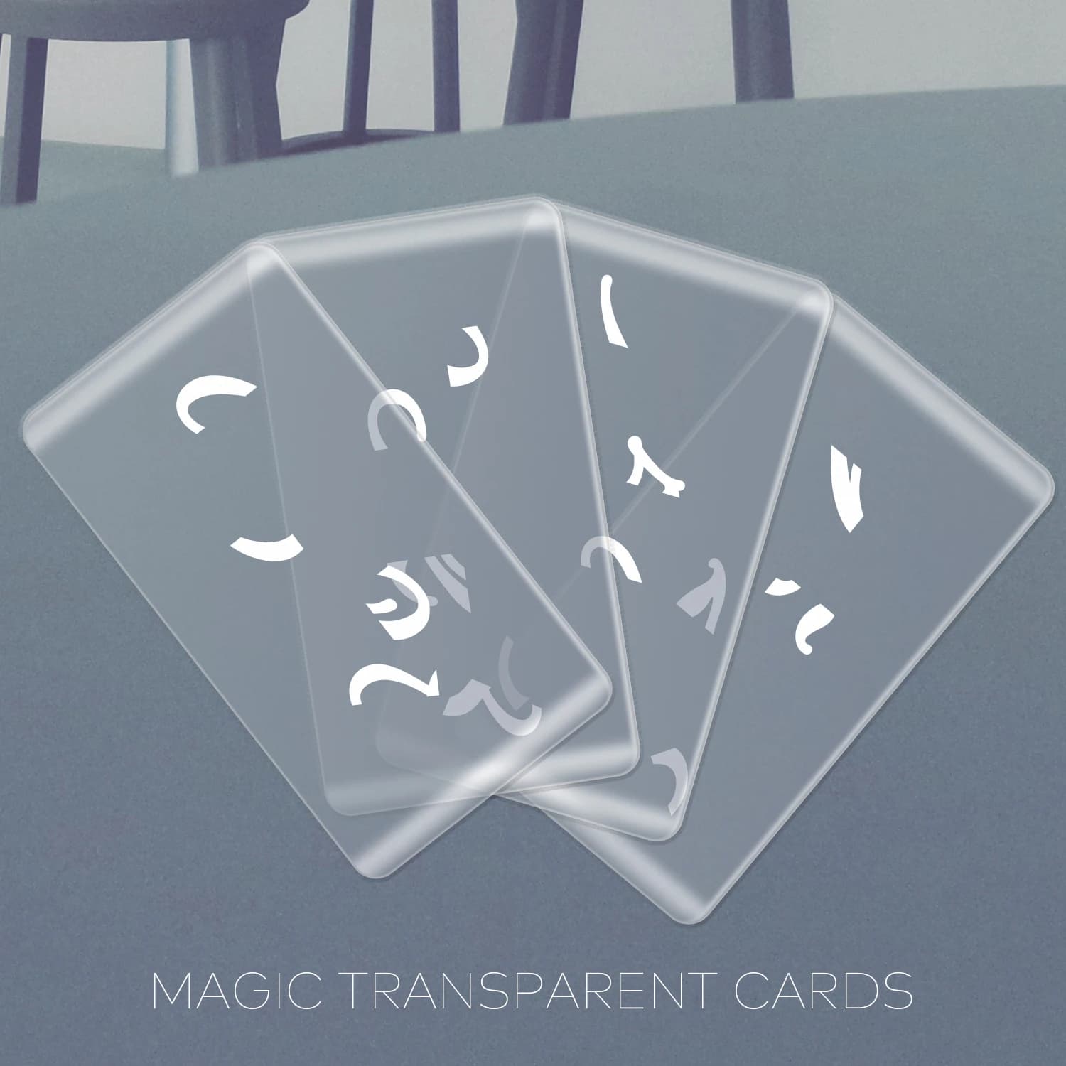 Accessoires de Escape Room : Cartes Magiques Transparentes en Acrylique pour Jeu de Puzzle Réel, Aff