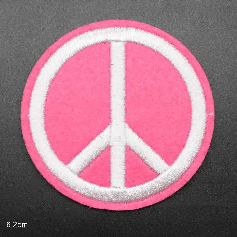 Patchs brodés « No War Peace And Love » à thermocoller pour vêtements, motif lune, anti-guerre, OLOD