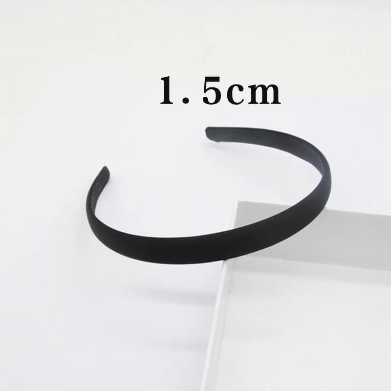Bandeau large en tissu noir semi-fini, matériel de couvre-chef bricolage, accessoires pour cheveux,