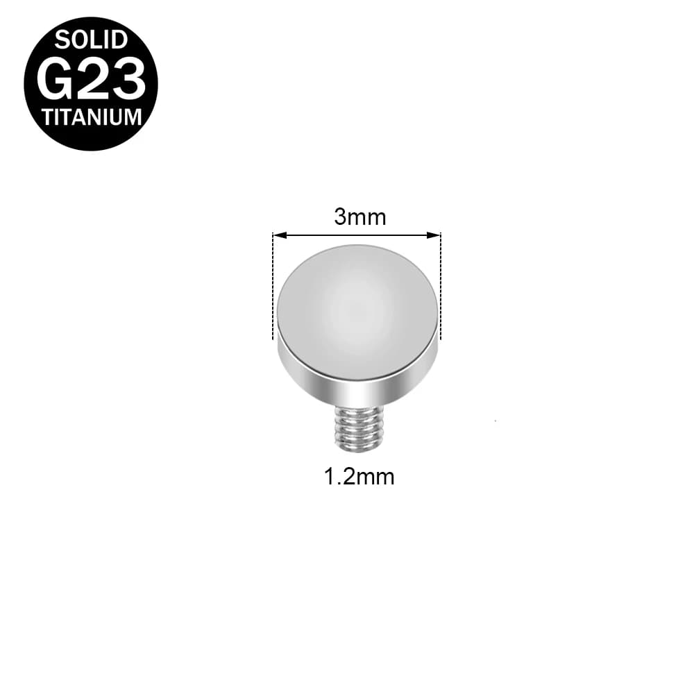 ZS-Piercings de Capot Vertical en Titane G23, Barre de Surface à Filetage Interne, Micro Injecteur D