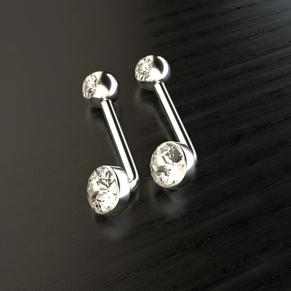 1PC titane Christina capuche verticale Piercing rond lèvre ventre nombril anneaux Sexy brillant vagi