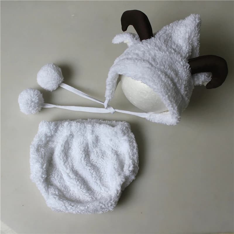 Vêtements de photographie pour bébé de 0 à 6 mois, ensembles de vêtements de mouton, tenues pour béb
