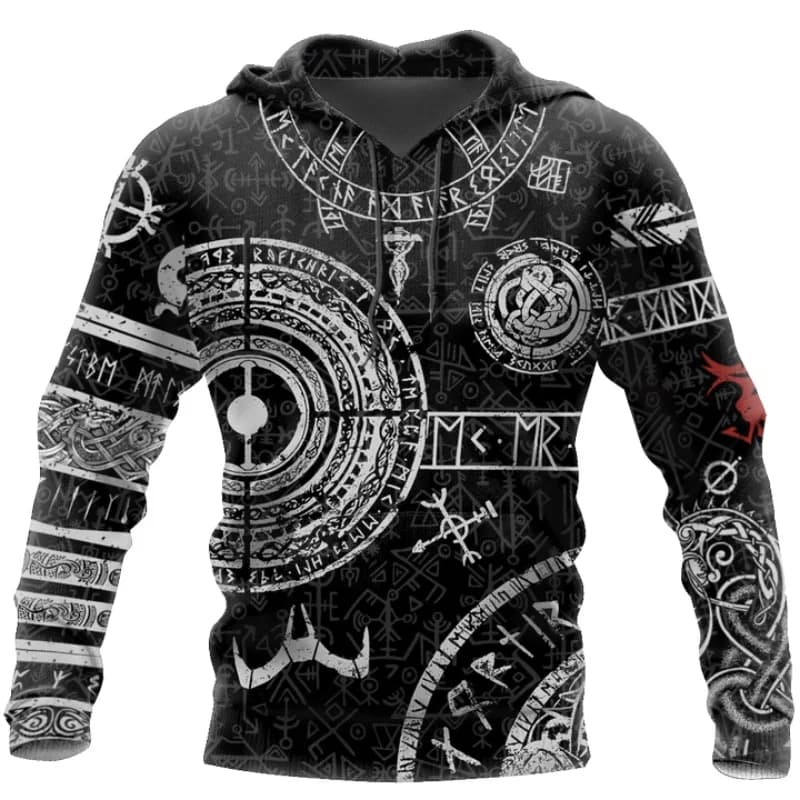 Mjolnir Odin tatouage 3D imprimé hommes sweats à capuche Harajuku mode sweat à capuche automne unise