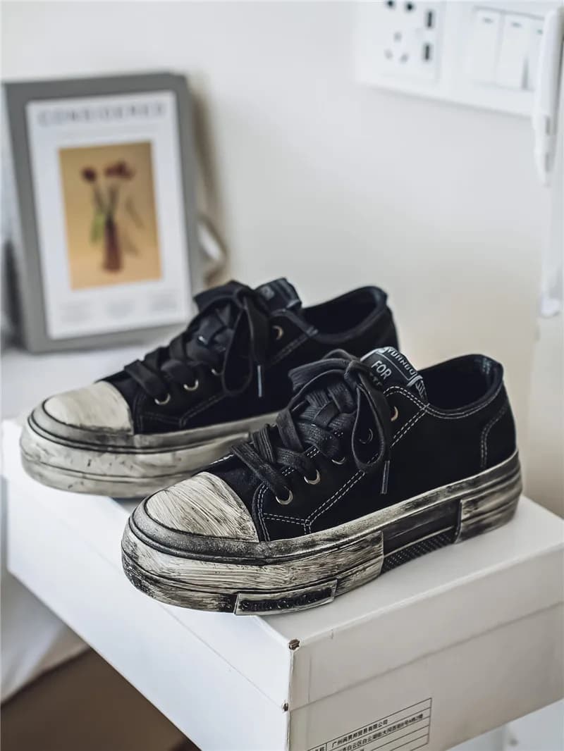 Chaussures en toile bordeaux pour hommes, baskets décontractées de haute qualité, chaussures augment