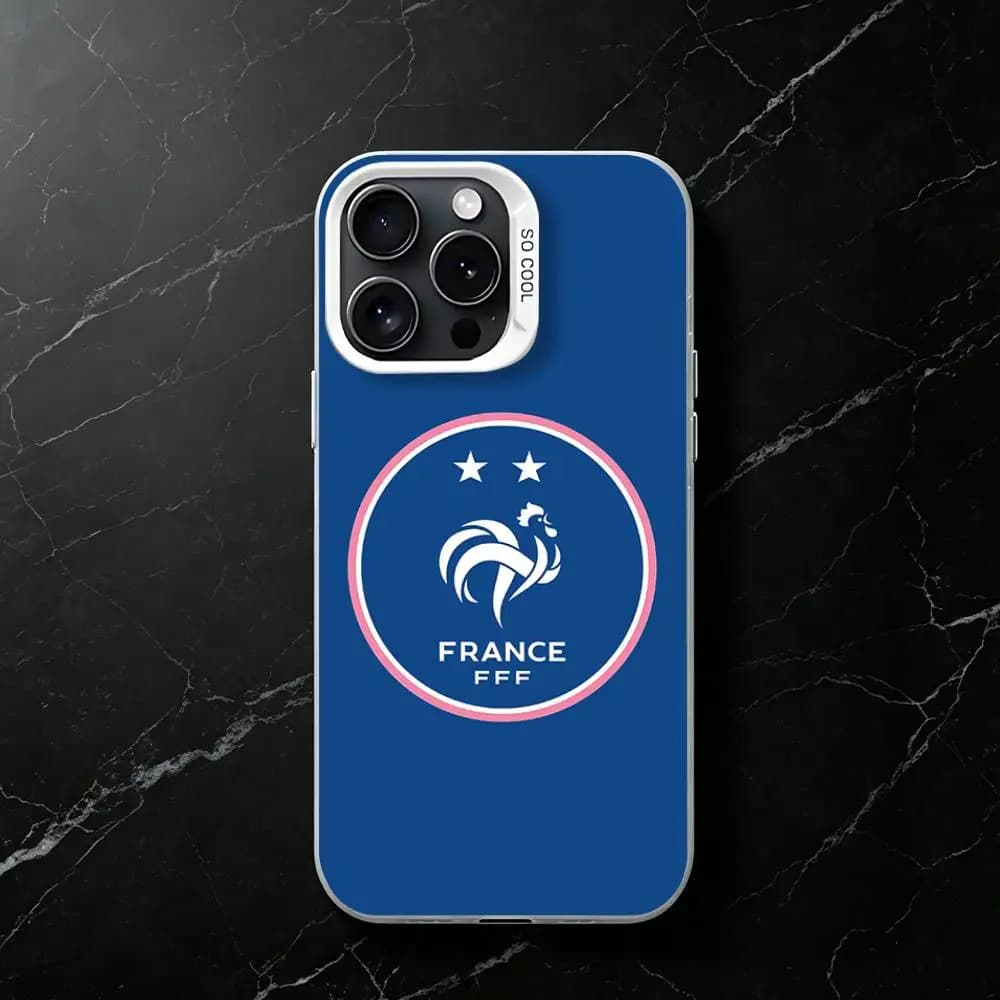 Coque de téléphone Équipe de football France pour iPhone 17 16 Max Mini 15 14 13 Pro Plus 12 11 X XS