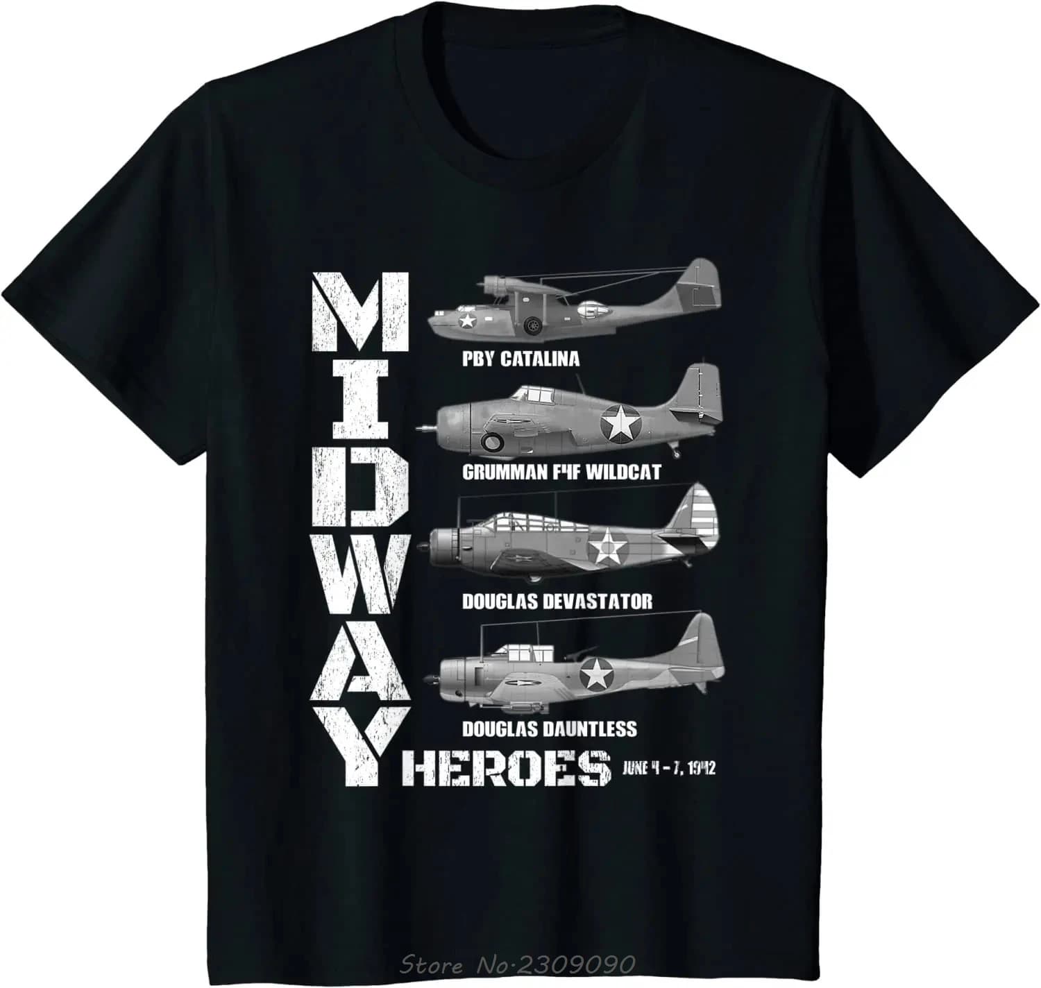 La bataille de l'avion de milieu voies repérage avions américains coton T-shirt décontracté unisexe 