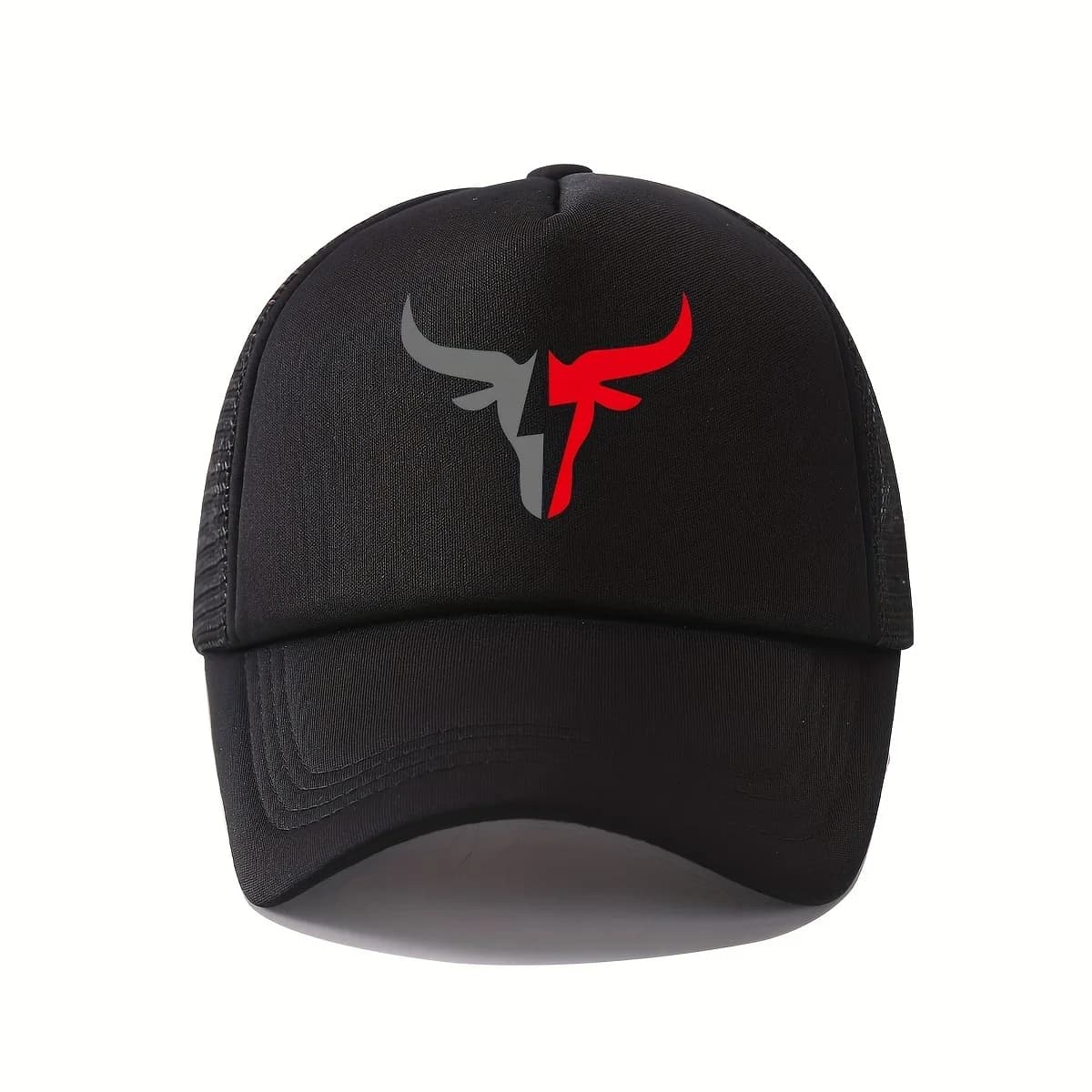 Casquette de baseball pour homme avec imprimé tête de bœuf, chapeau respirant en maille, casquette d
