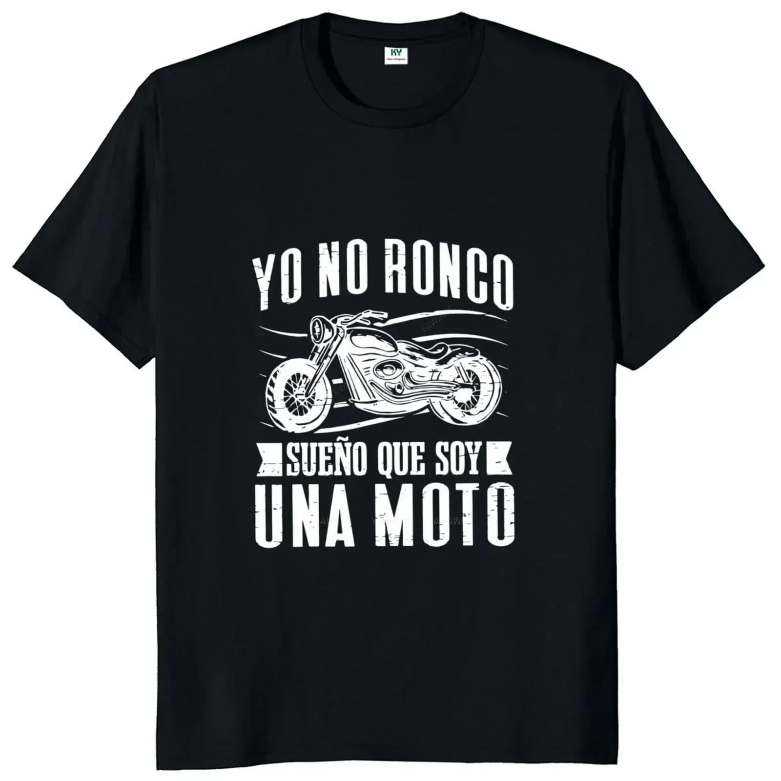 Nouveau arrivé moto motard T-Shirt drôle espagnol dictons papa petit ami cadeaux t-shirts hauts col 