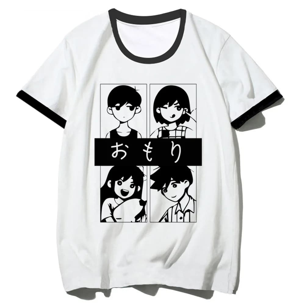 T-shirt Omori pour femmes, respirant, années 2000, hip hop universitaire, t-shirt classique, hip hop