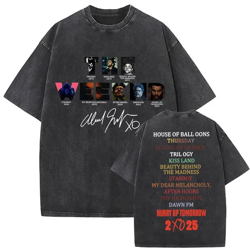 T-shirt vintage The Weeknd XO Tour Pop Music, streetwear d'été pour femme, t-shirt unisexe, t-shirt 