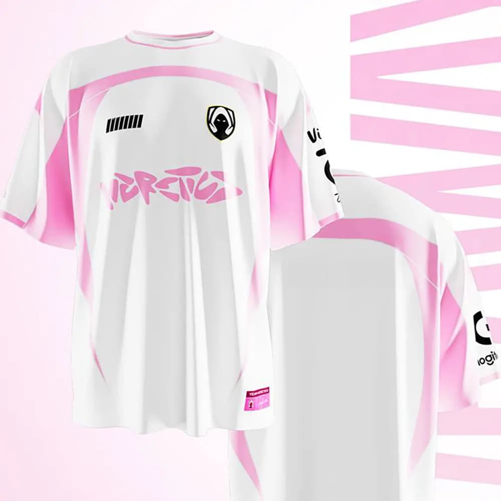 Team Heretics 2025 Champions Maillot rose T-shirt imprimé mode 3D pour hommes et femmes LOL VALORANT