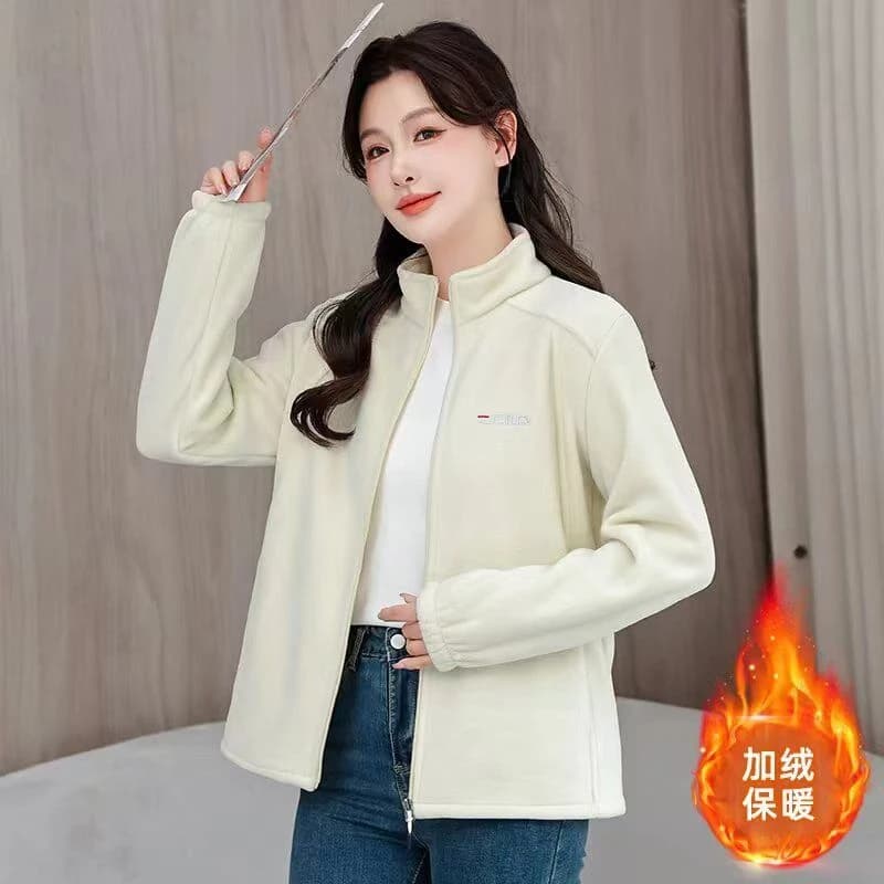 Grande taille 2025 vêtements pour femmes âgées d'âge moyen automne hiver épaissi polaire Cardigan pu