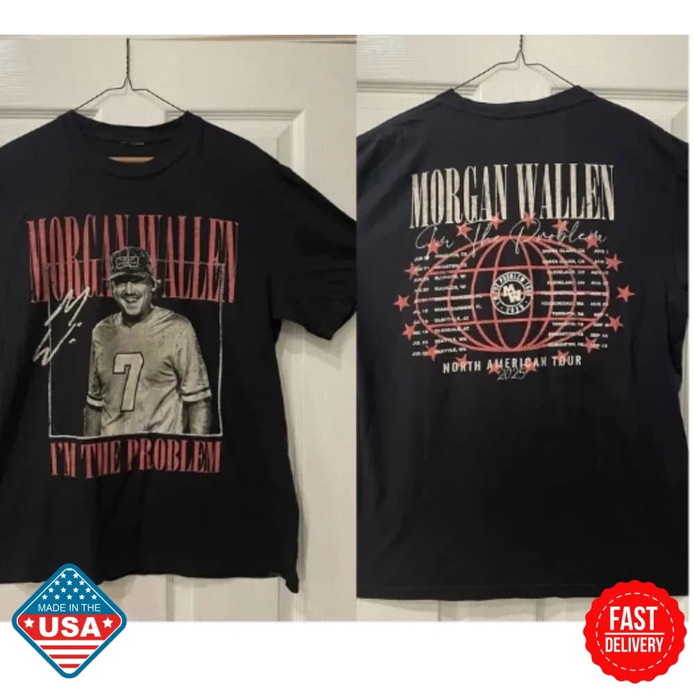NOUVEAU et CHAUD!! Morgan Wallen je suis le problème 2025 Tour Merch T-Shirt unisexe réimpression