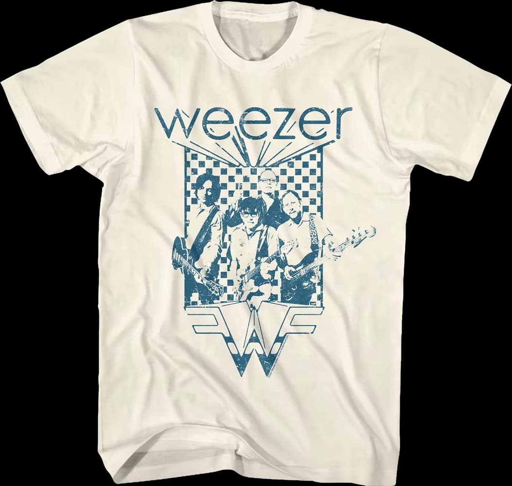 T-shirt en coton vintage Weezer Band 2026 pour hommes et femmes, tee-shirt hip-hop tendance à manche