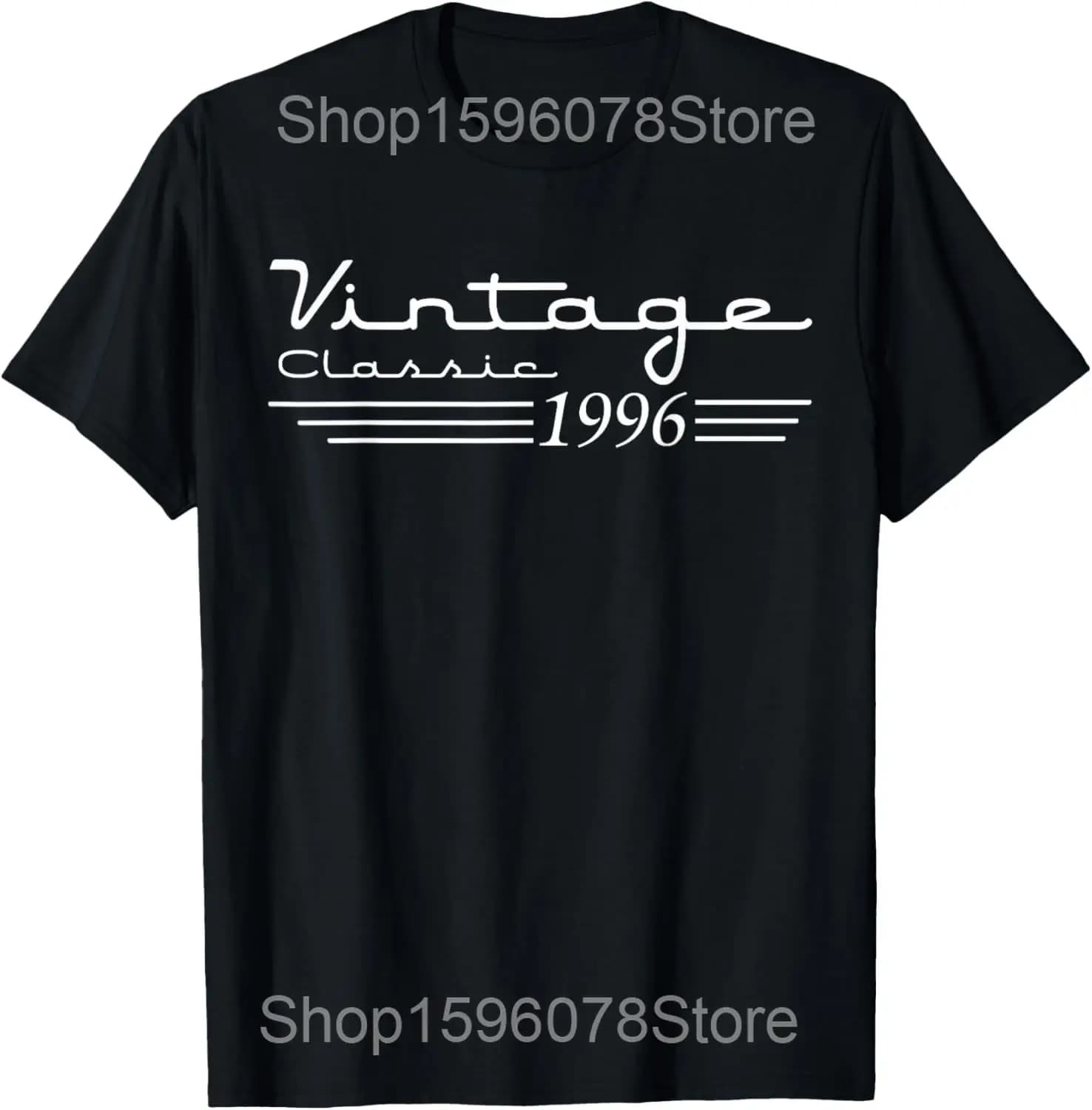 30e anniversaire Vintage né en 1996 30 ans B-day t-shirts hommes Humor Streetwear t-shirt à manches 