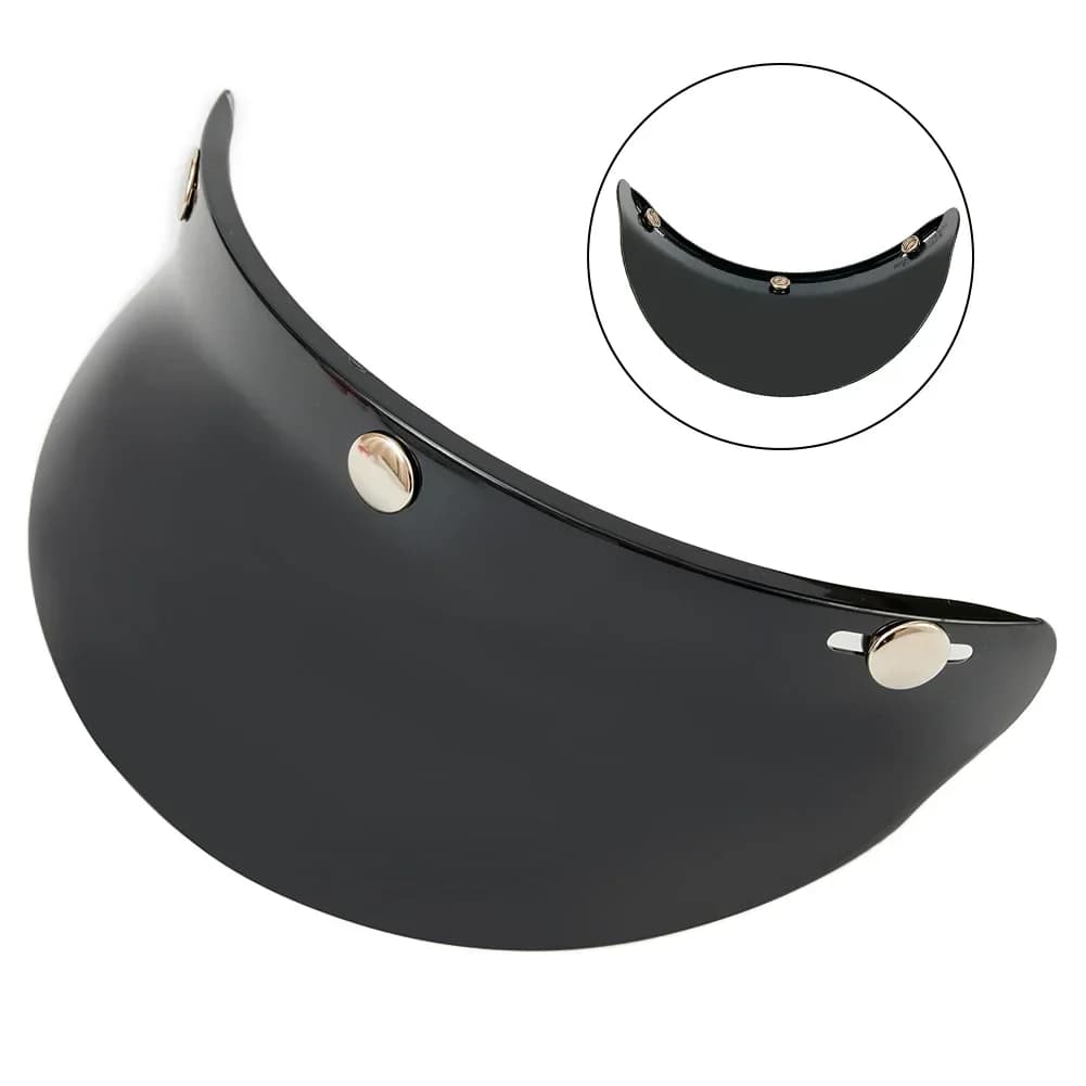 Bouclier casque de moto visière visière visière remplacement 3-pression accessoires noir protecteur