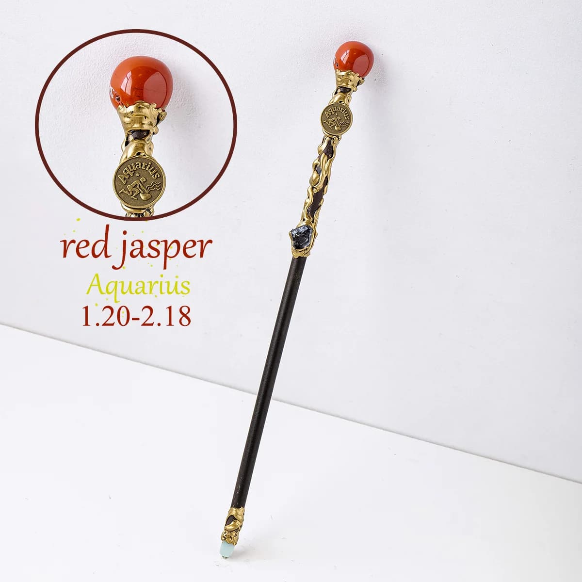 Sceptre magique en pierres naturelles, 12 signes du zodiaque, améthyste, Citrine, fée porte-bonheur,