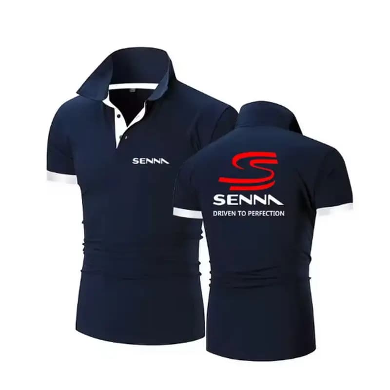 Ayrton Senna 2025 hommes nouvel été haute qualité Polos sport impression T-Shirt manches courtes mod