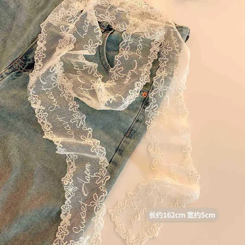 Collier écharpe en dentelle à col Long pour femmes, haut de gamme, décoration de printemps et d'été,