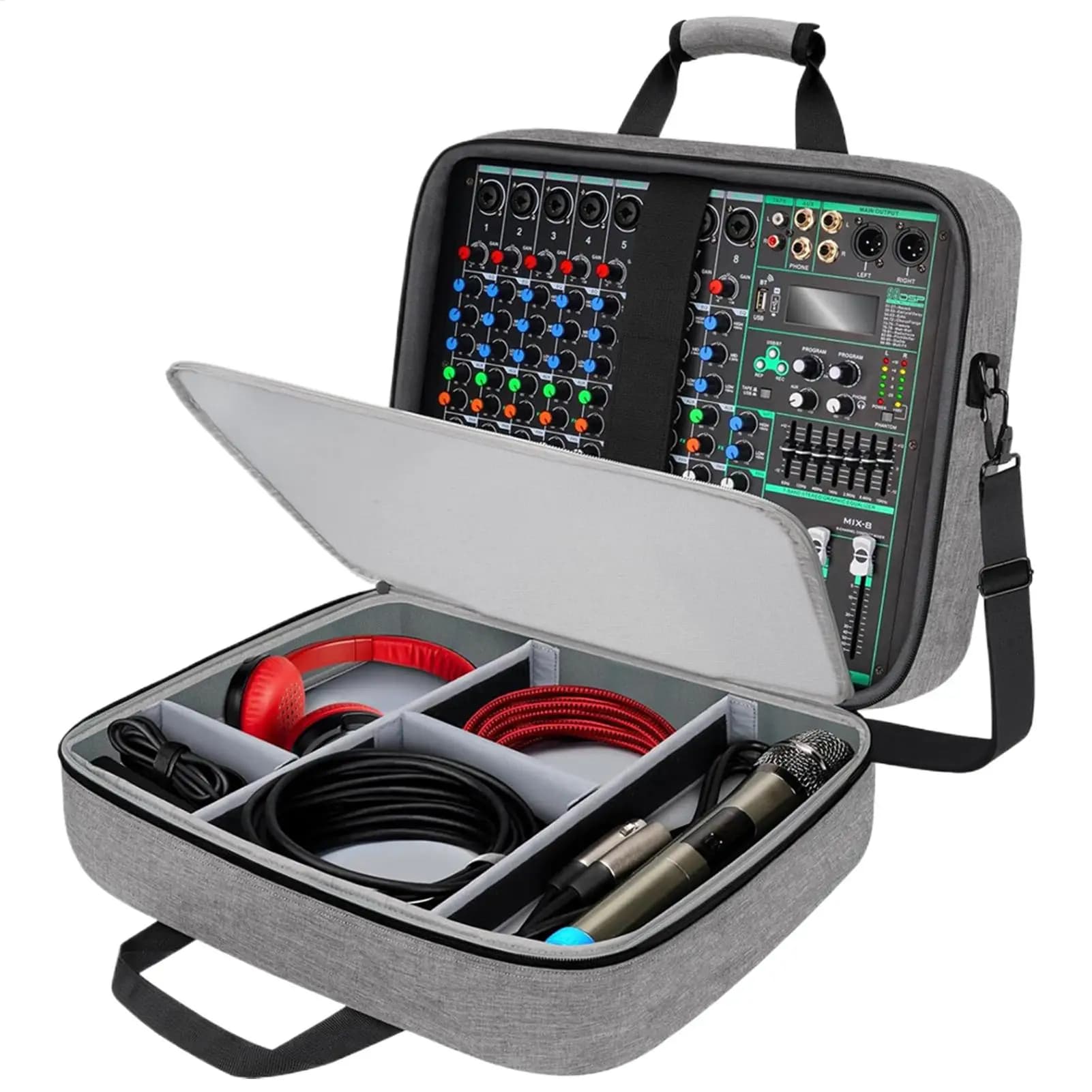 Sac de mixage Audio Compact, étui de mixage Audio DJ avec rangement réglable, résistant aux rayures,