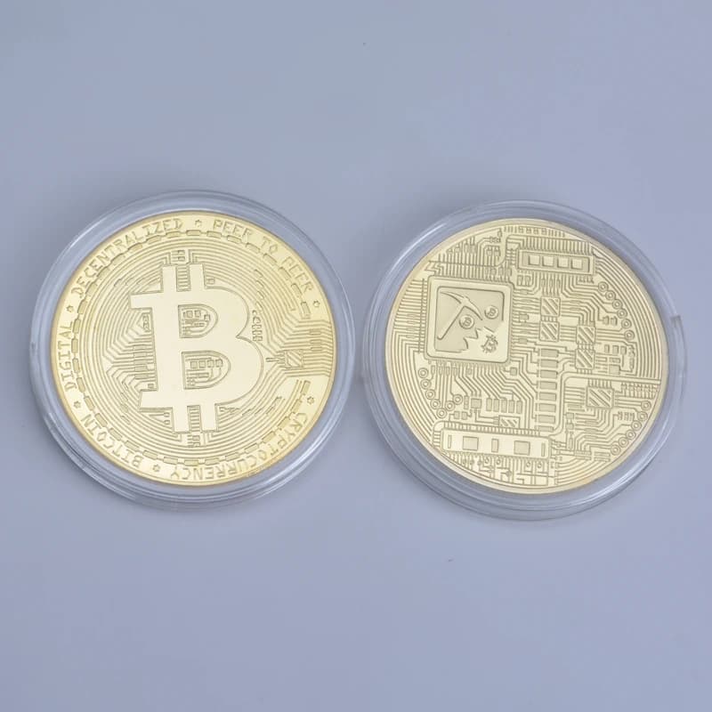 Pièce de collection BTC en métal or argent Cardano, Bitcoin Crypto Dogecoin, Ethereum, Bitcoin, Lite