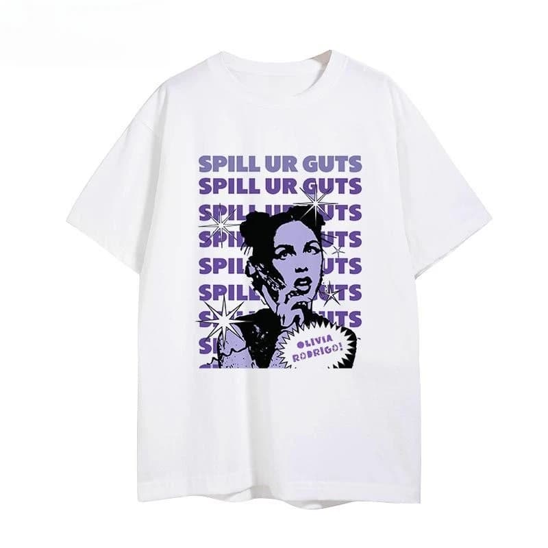 T-shirt de concert Singer Olivia pour hommes et femmes, vêtements d'été en coton Y2K, mode Hip Hop, 