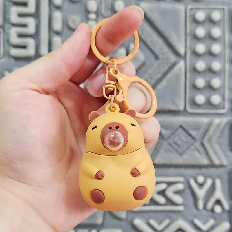 Capibara porte-clés soulagement pincement heureux mignon poupée Couple sac accessoire chaîne voiture