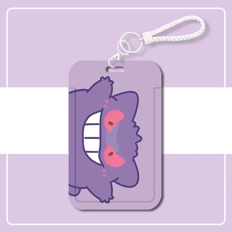 Porte-cartes Anime Pokémon avec lanière scintillante, étui pour cartes d'identité, porte-clés, cadea