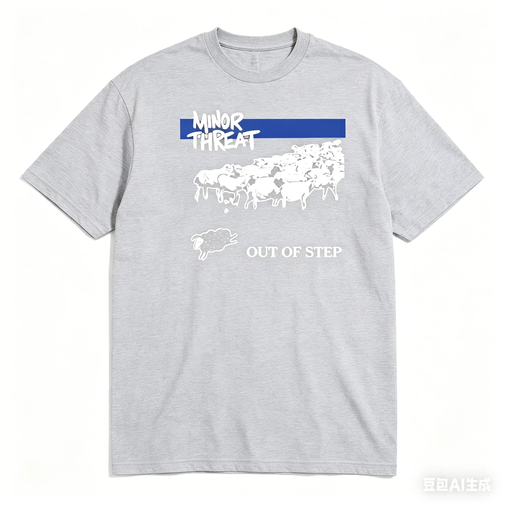 T-shirt Minor Threat, album Out of Step, t-shirt graphique du groupe de punk hardcore américain, ten