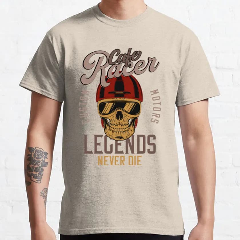 73Inboulon t-T-shirt humoristique pour homme, design pour les fans de moto avec un crâne et le sloga